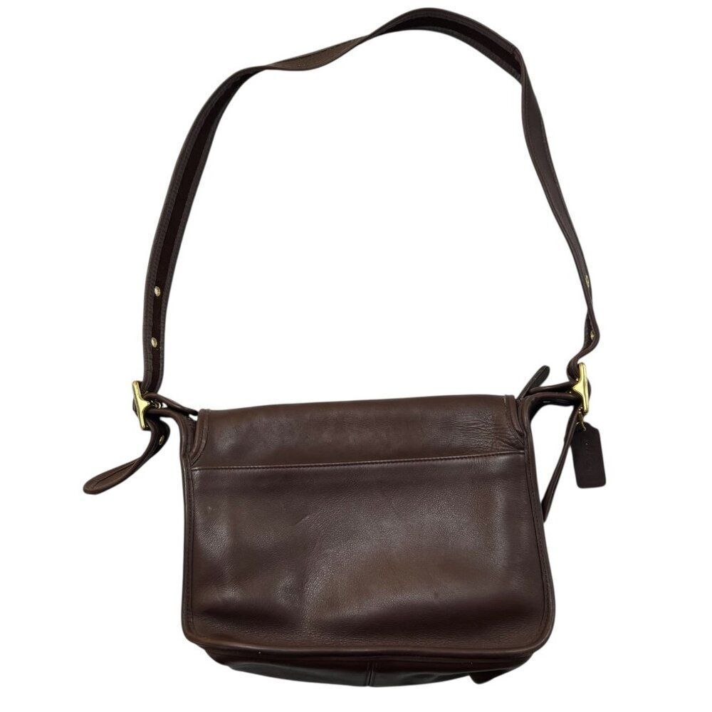 Vintage Coach Patricia Legacy Saddle Crossbody Bag Dark Brown Leather 9951 - Picture 9 of 11